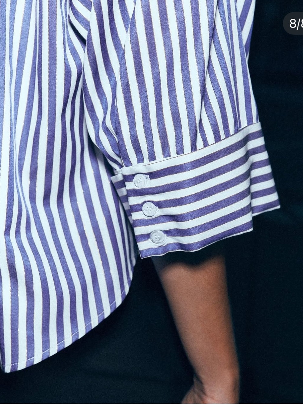 Zara Purple and White Striped Camisole